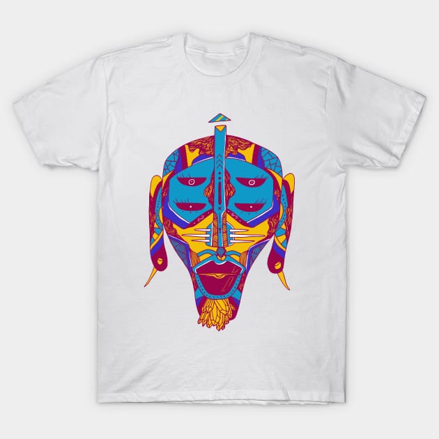 Triad African Mask No 11 T-Shirt by kenallouis